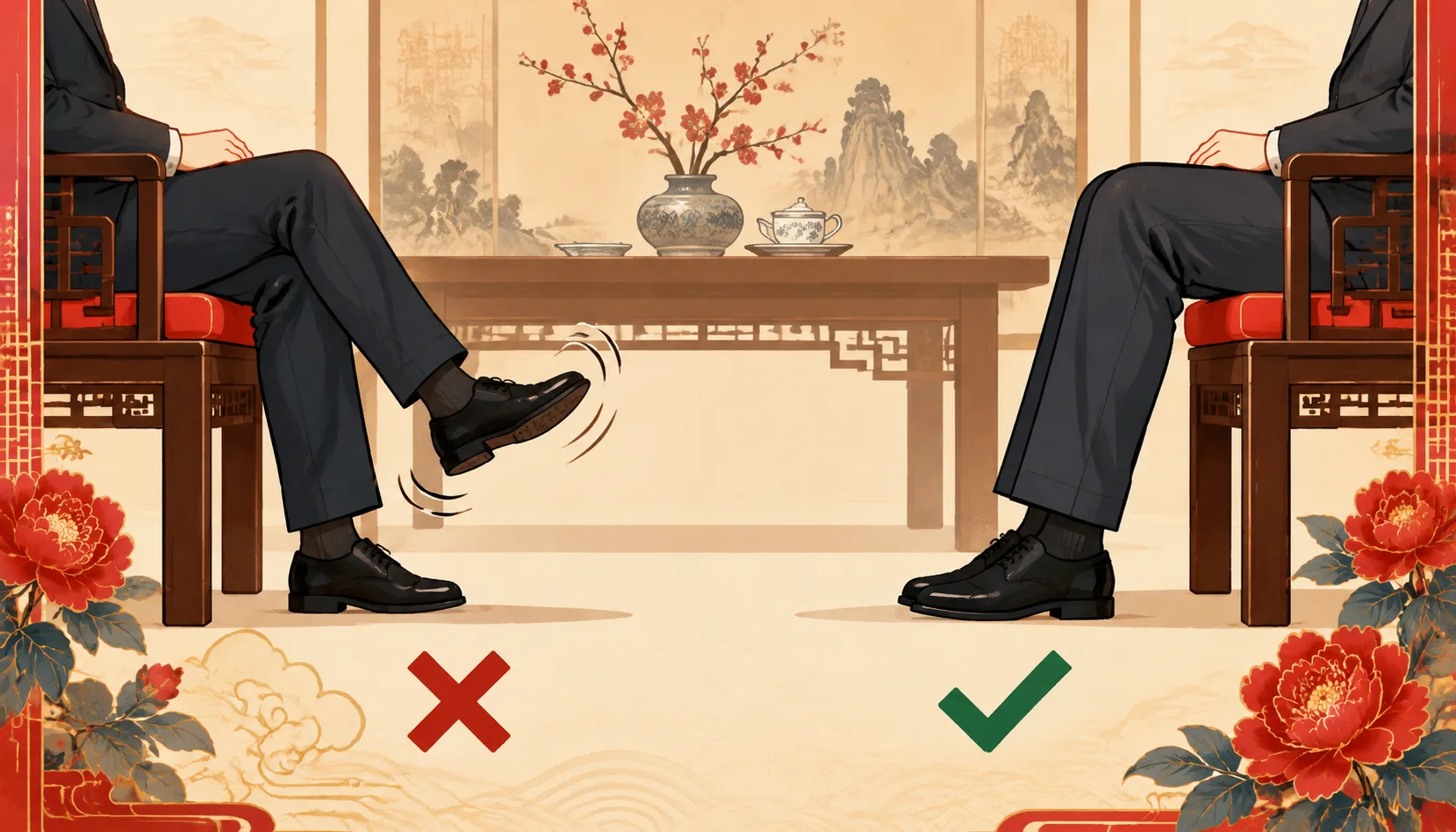 Don't Shake or Bounce Your Leg While Seated