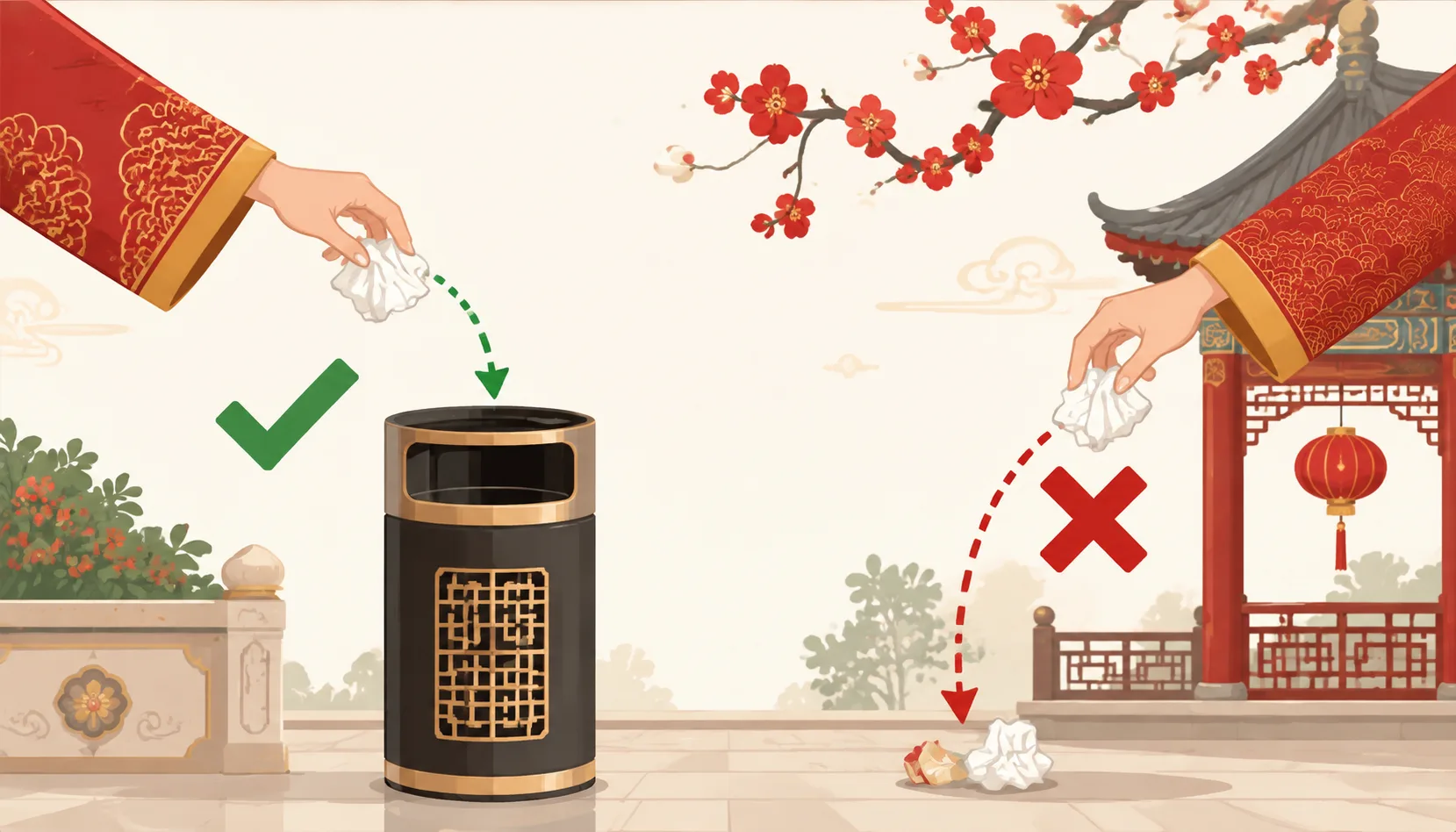 Don't Spit on the Ground — Spit Into a Tissue