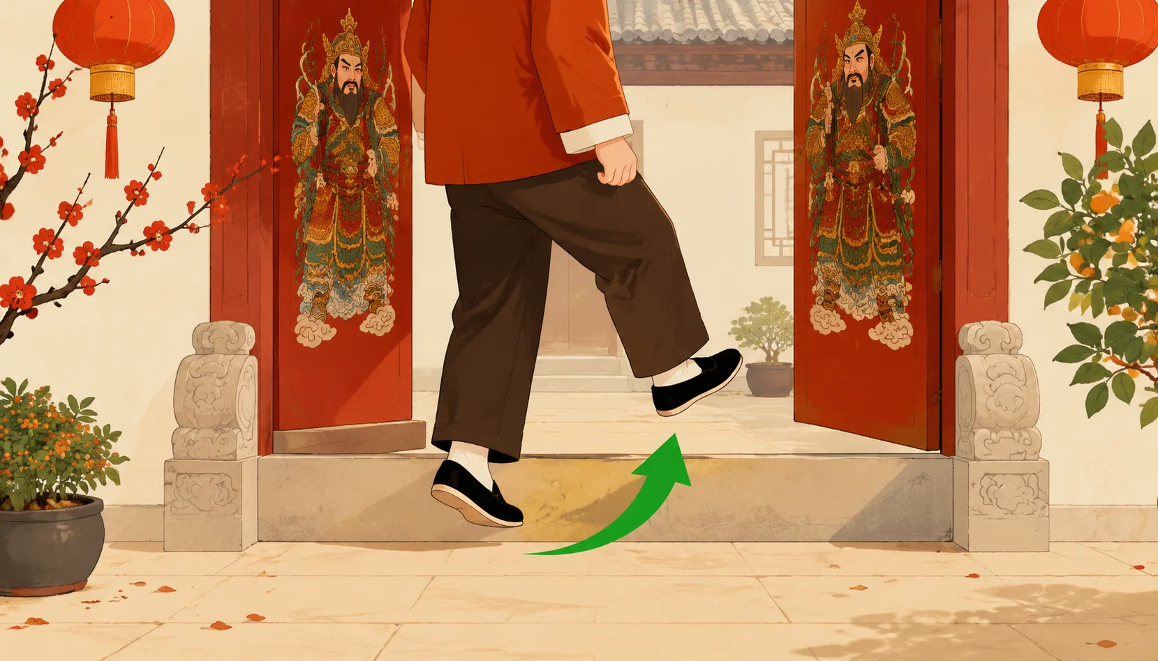 Step Over, Not On, the Door Threshold When Entering a Chinese Home