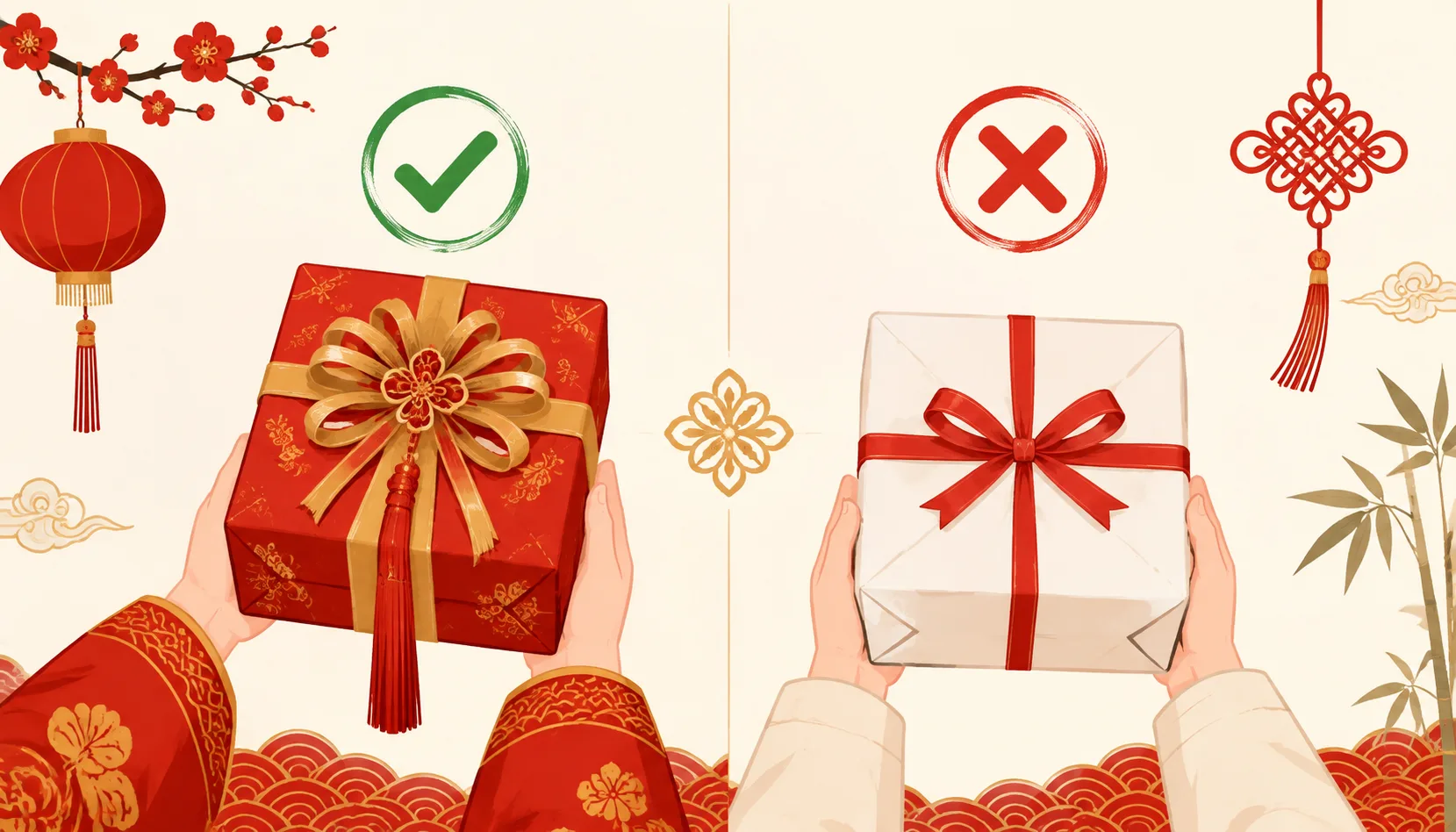 Wrap Gifts in Red, Gold, or Bright Colors — Never Black or White