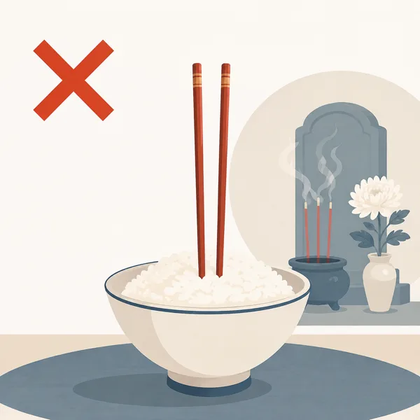 Never Stick Chopsticks Upright in a Bowl of Rice